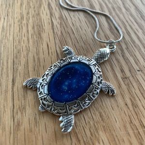 Hand painted turtle necklace